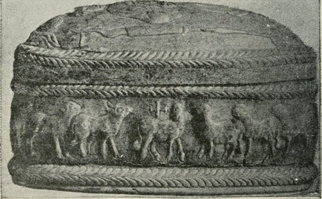 Le Bon Pasteur, représentation paléochrétienne du Christ portant la brebis