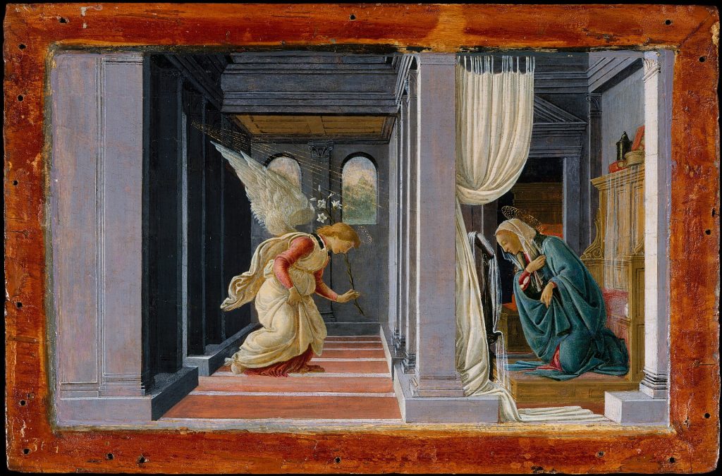 Annonciation peinte par Sandro Botticelli, conservée au Metropolitan Museum of Art